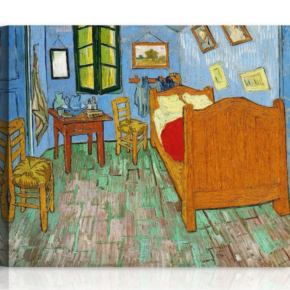 Upcycled Art Print Pendant Necklace - Van Gogh Bedroom at Arles - Picture 6 of 6